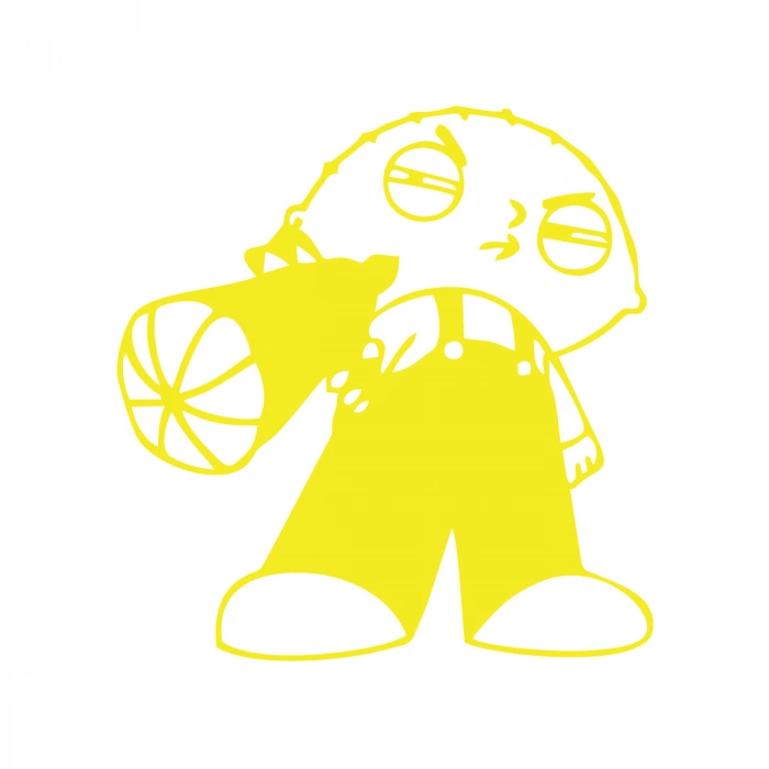 Araba Stickeri 17x17 Cm Sarı