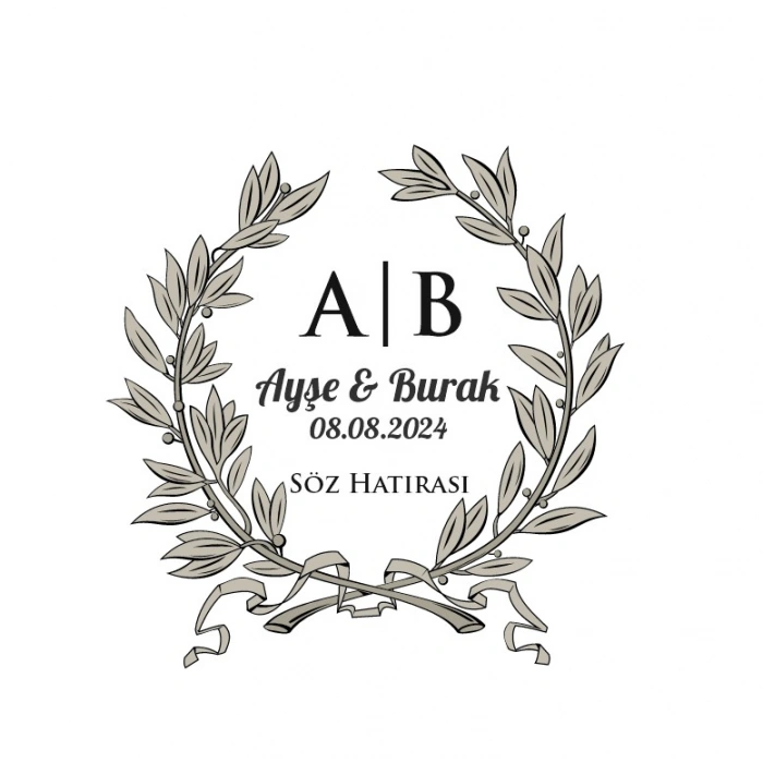 Kış Meyveli Dikdörtgen Etiket Kına Nişan Düğün 3x3 cm özel etiket / 50 adet sticker