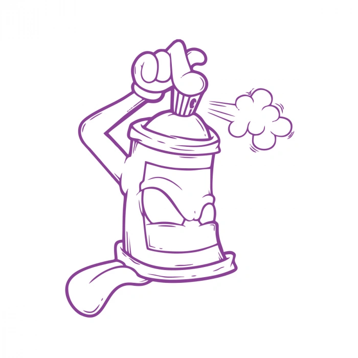 Sprey Araba Stickeri 17x17 Cm Mor