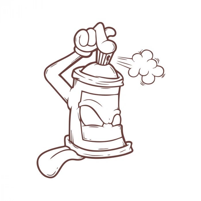 Sprey Araba Stickeri 17x17 Cm Kahverengi