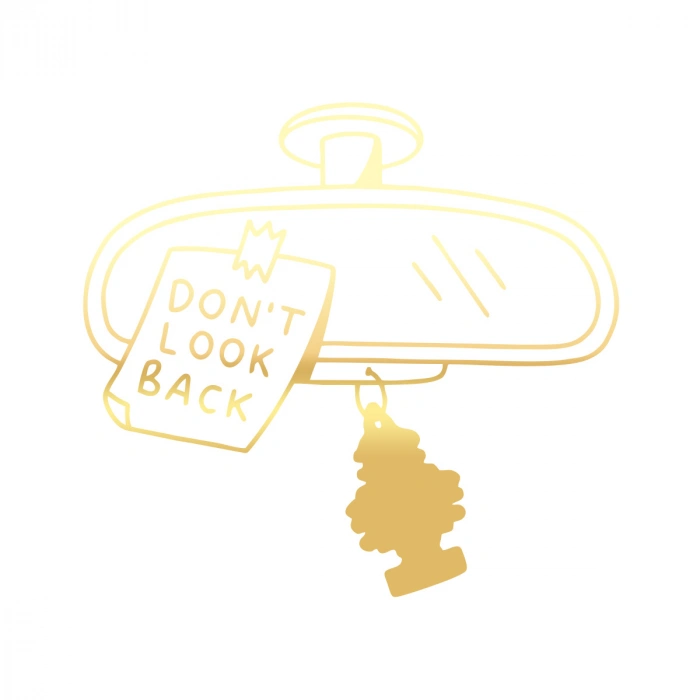 Dont Look Back Araba Stickeri 17x17 Cm Gold