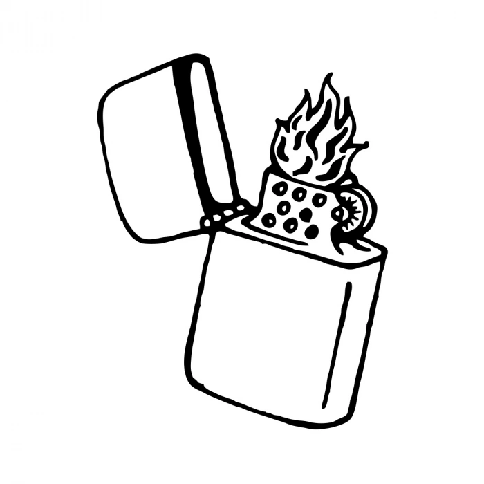 Çakmak Araba Stickeri 17x17 Cm Siyah