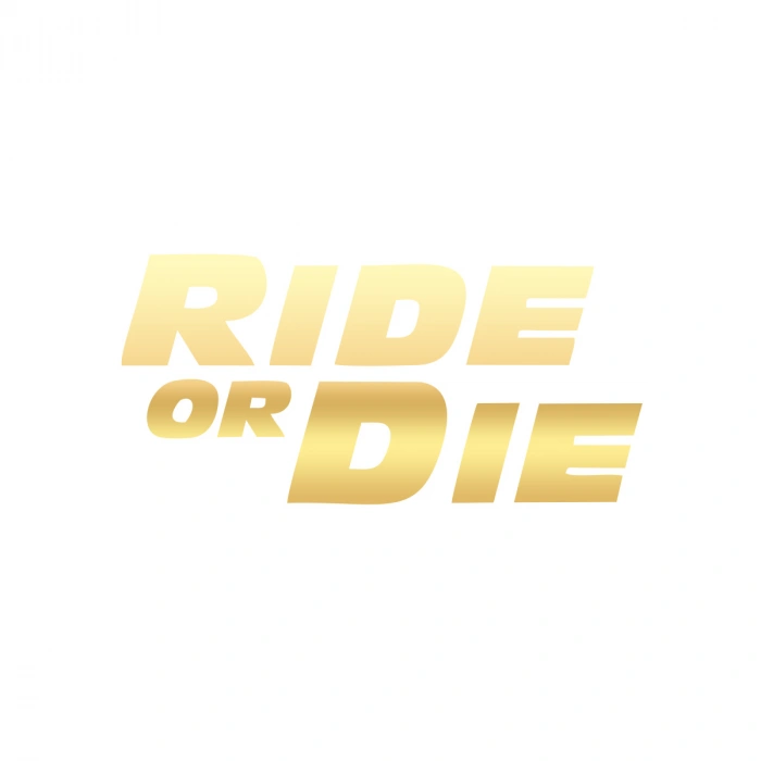 Ride Or Die Araba Stickeri 17x17 Cm Gold