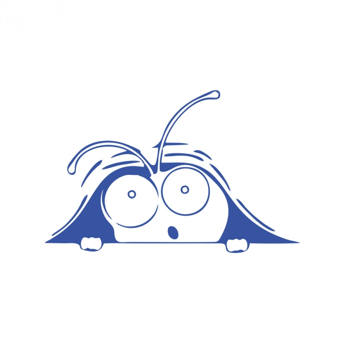 Karınca Araba Sticker 17x17 Cm Mavi