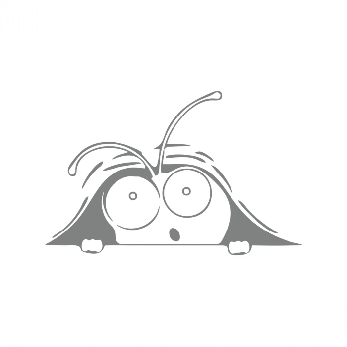 Karınca Araba Sticker 17x17 Cm Gri