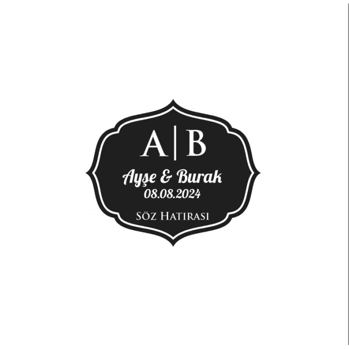 Çam Kozalaklı ve Meyveli Yuvarlak Etiket Kına Nişan Düğün 3x3 cm özel etiket / 50 adet sticker