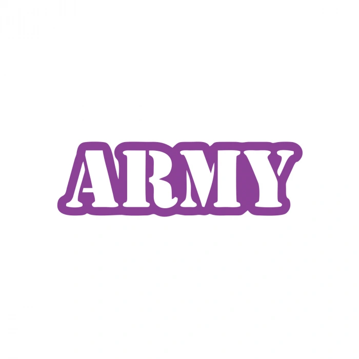 Army Araba Sticker 17x17 Cm Mor