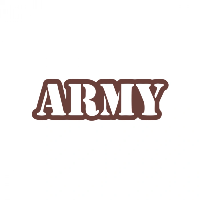 Army Araba Sticker 17x17 Cm Kahverengi