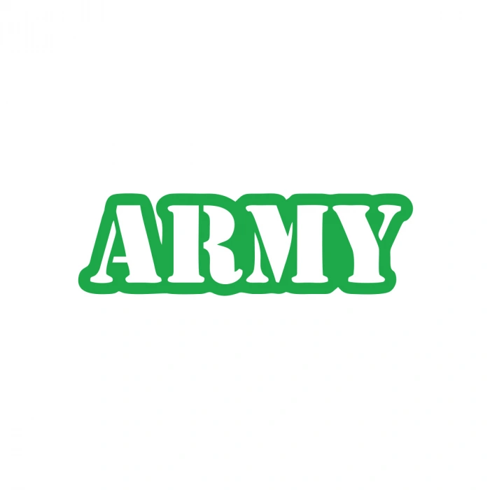 Army Araba Sticker 17x17 Cm Yeşil
