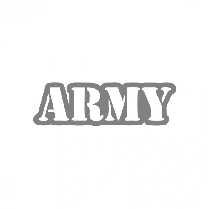 Army Araba Sticker 17x17 Cm Gri