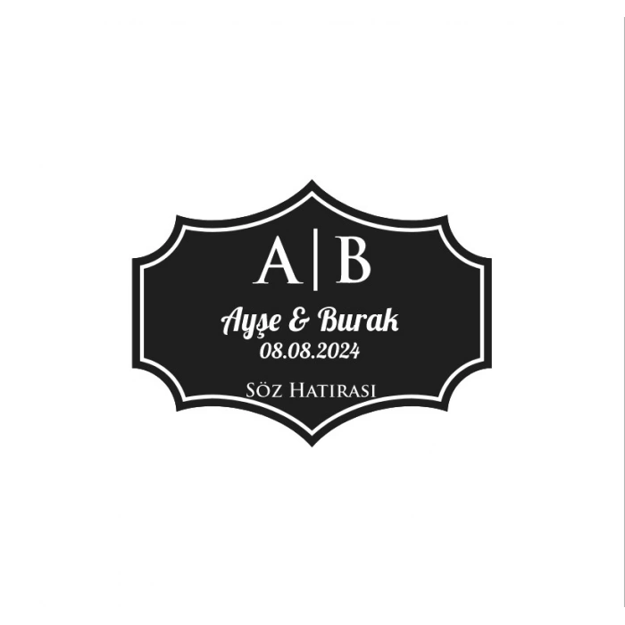 Yuvarlak Kozalaklı Kış Çelengi Etiketi Kına Nişan Düğün 3x3 cm özel etiket / 50 adet sticker