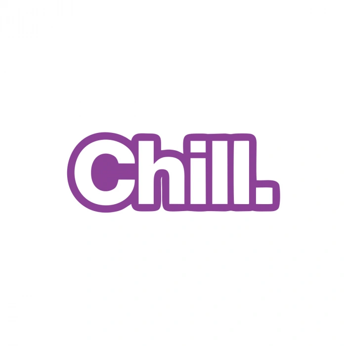 Chill. Araba Sticker 17x17 Cm Mor