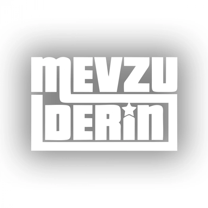 Mevzu Derin Araba Sticker 17x17 Cm Beyaz