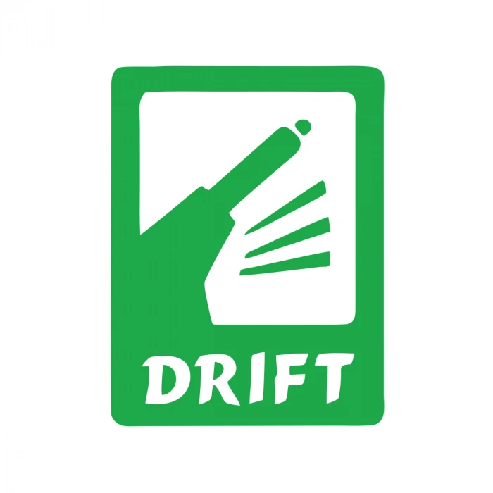 Drift Araba Sticker 17x17 Cm Yeşil