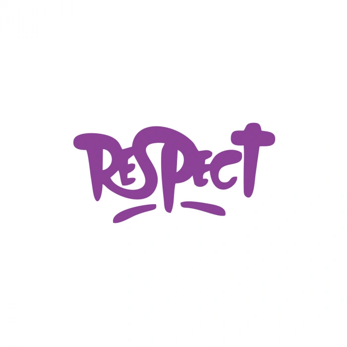 Respect Araba Sticker 17x17 Cm Mor