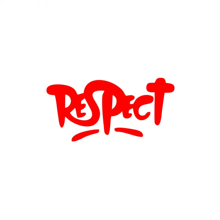 Respect Araba Sticker 17x17 Cm Kırmızı