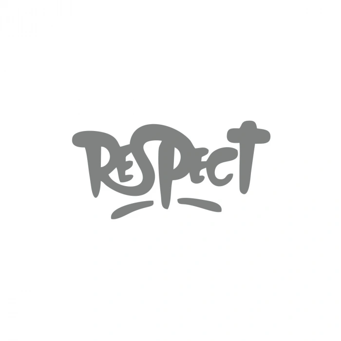 Respect Araba Sticker 17x17 Cm Gri