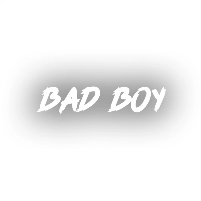 Bad Boy Araba Sticker 17x17 Cm Beyaz