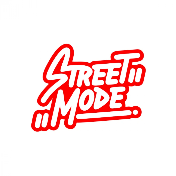 Street Mode Araba Sticker 17x17 Cm Kırmızı