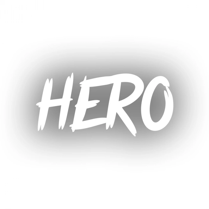 Hero Araba Sticker 17x17 Cm Beyaz