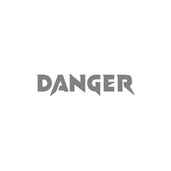Danger Araba Sticker 17x17 Cm Gri