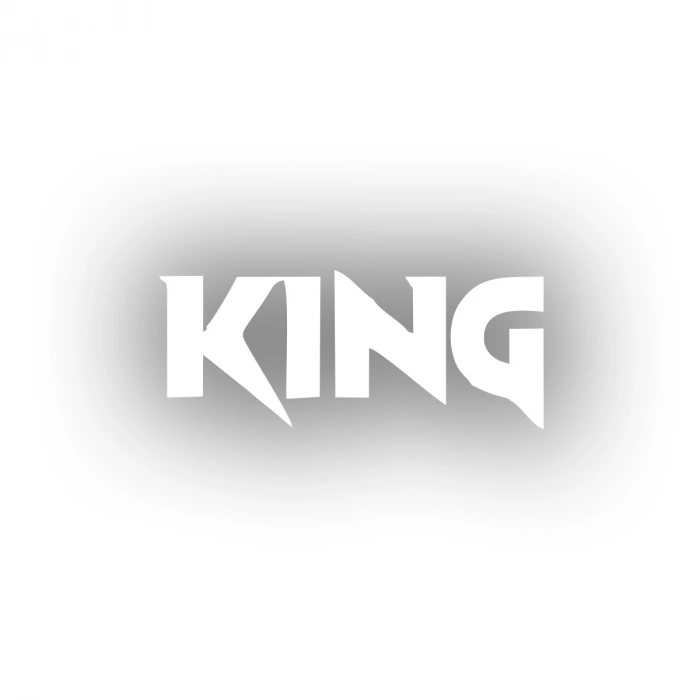 King Araba Sticker 17x17 Cm Beyaz