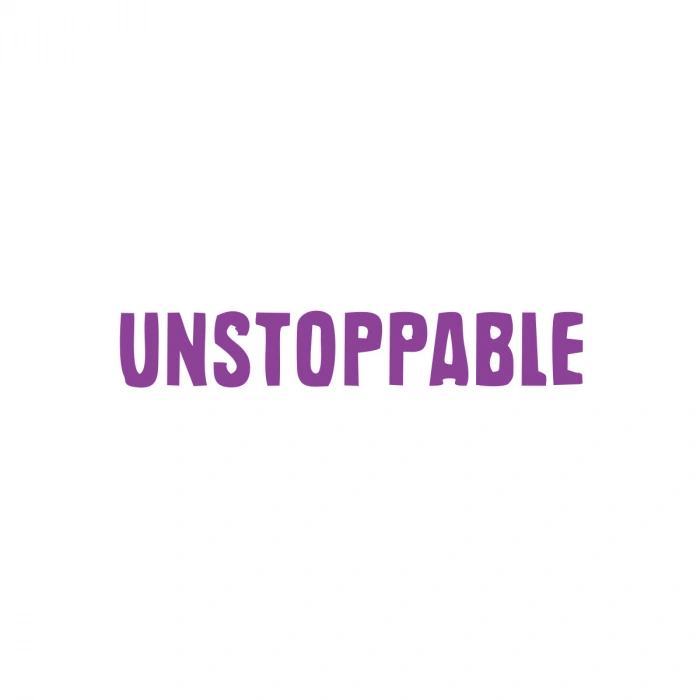 Unstoppable Araba Sticker 17x17 Cm Mor