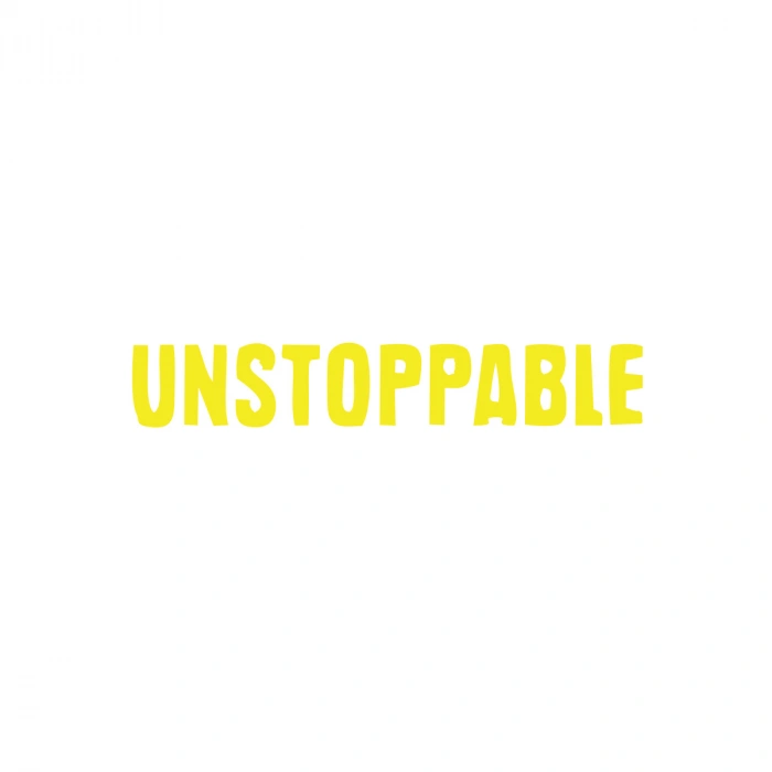 Unstoppable Araba Sticker 17x17 Cm Sarı