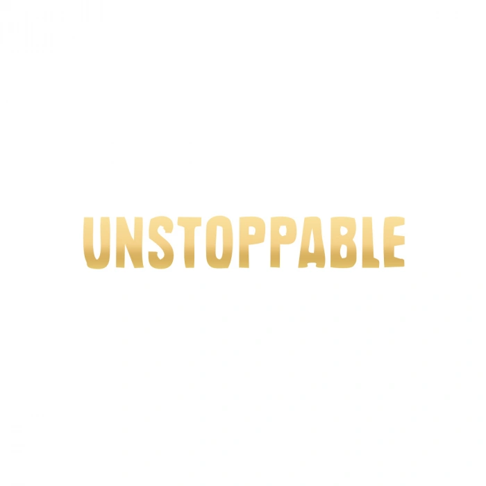 Unstoppable Araba Sticker 17x17 Cm Gold
