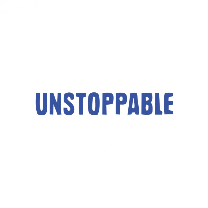 Unstoppable Araba Sticker 17x17 Cm Mavi