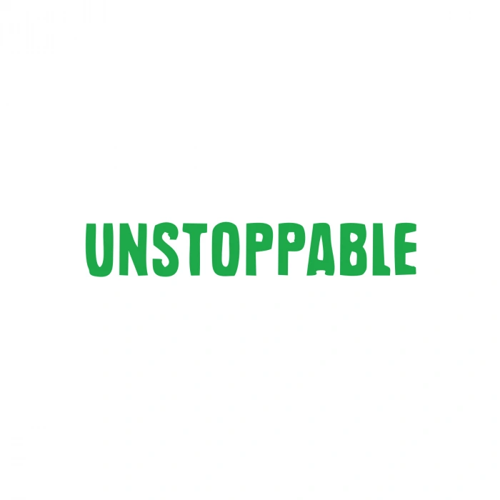 Unstoppable Araba Sticker 17x17 Cm Yeşil