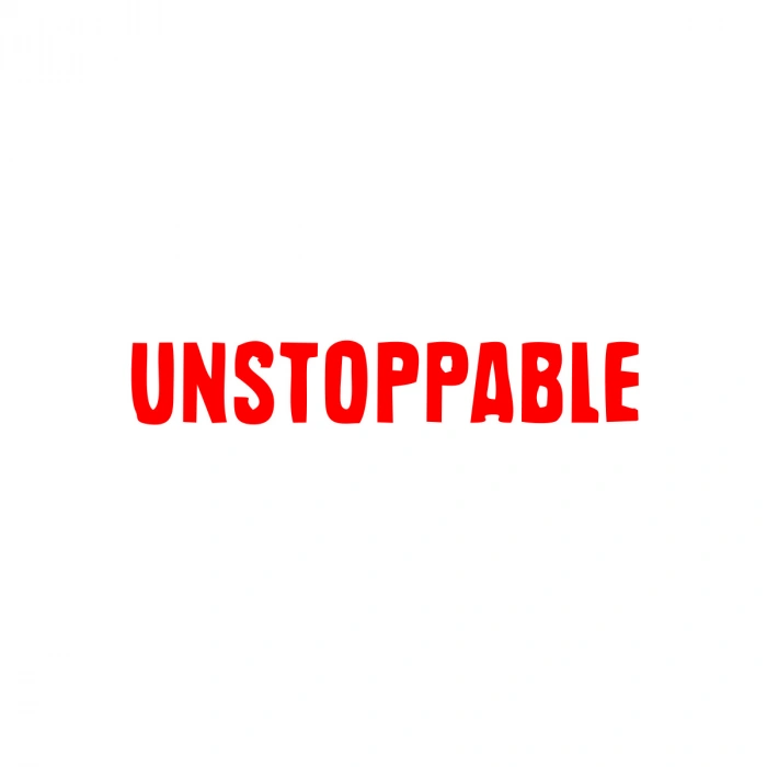 Unstoppable Araba Sticker 17x17 Cm Kırmızı