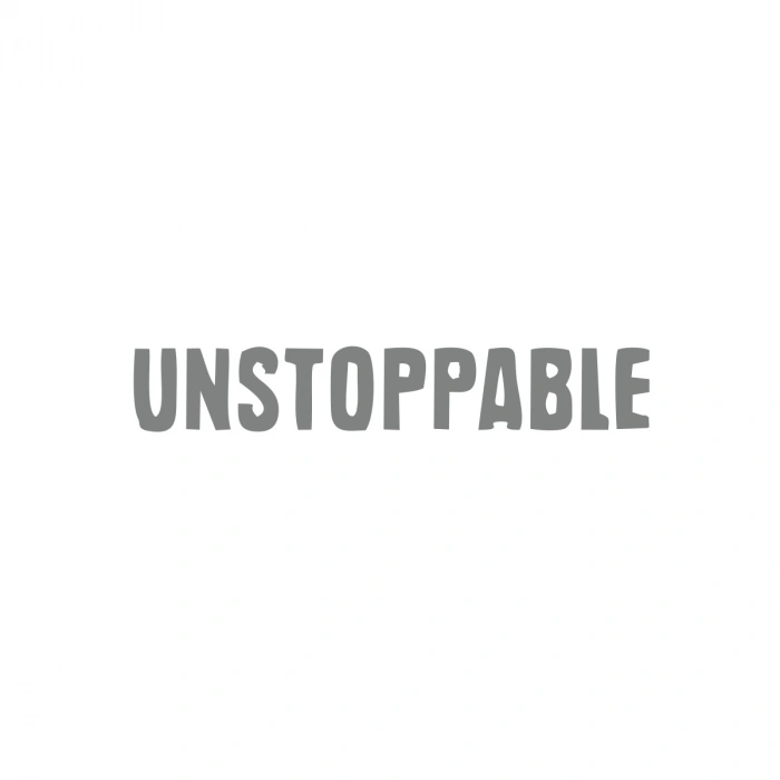 Unstoppable Araba Sticker 17x17 Cm Gri