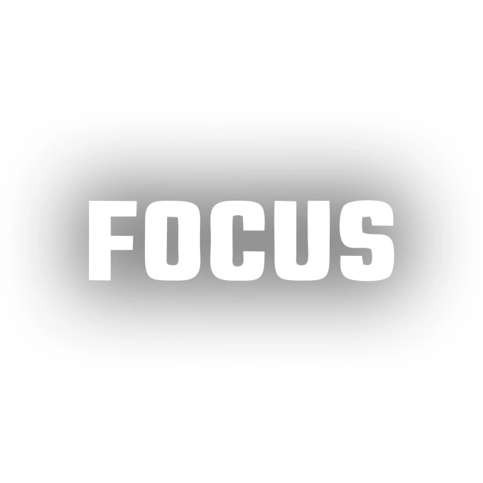Focus Araba Sticker 17x17 Cm Beyaz