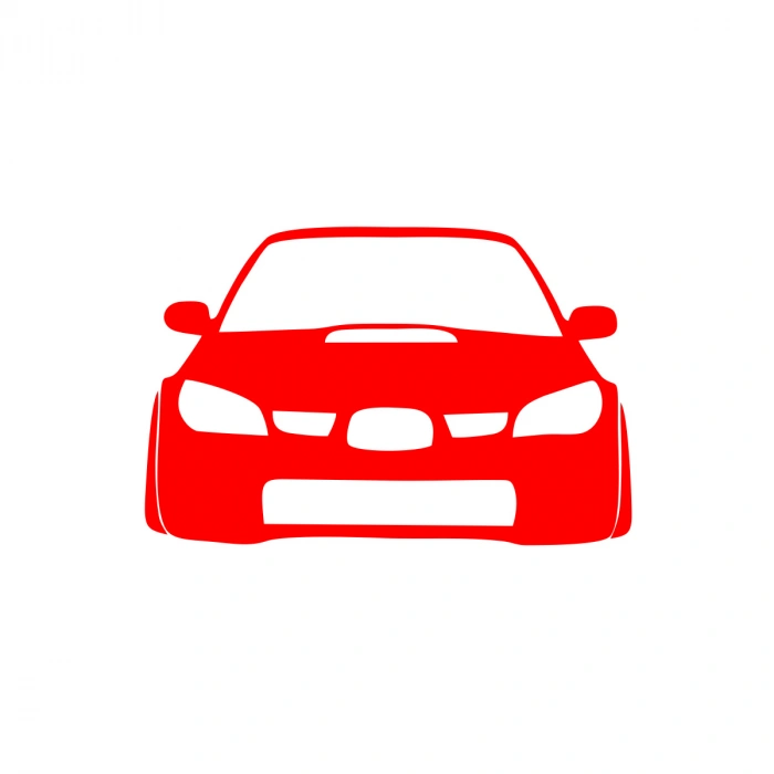 Araba Stickeri 17x17 Cm Kırmızı