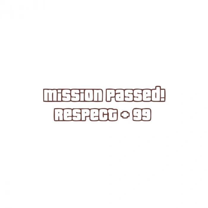 Mission Passed Respect +99 Araba Stickeri 17x17 Cm Kahverengi