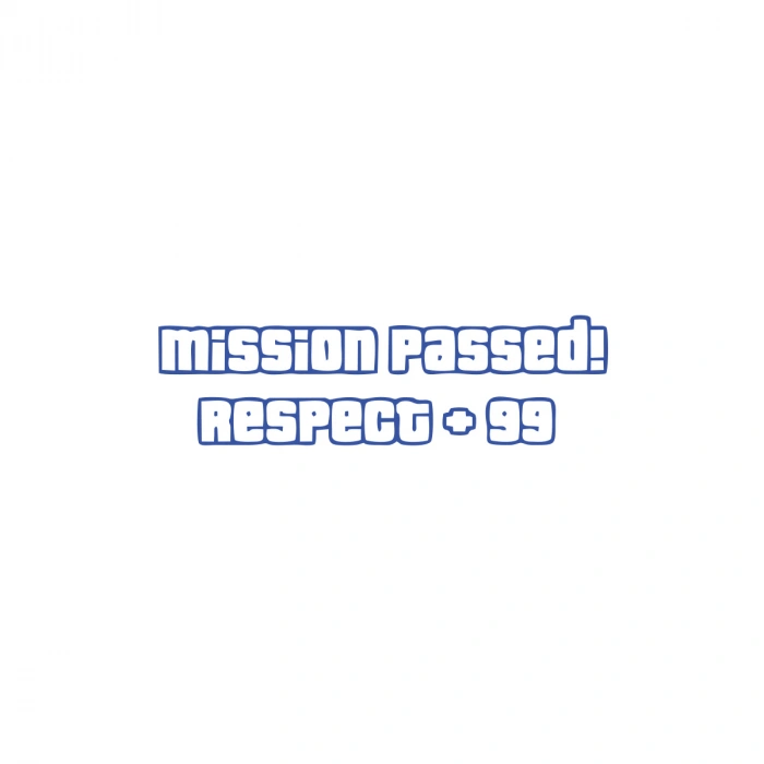 Mission Passed Respect +99 Araba Stickeri 17x17 Cm Mavi
