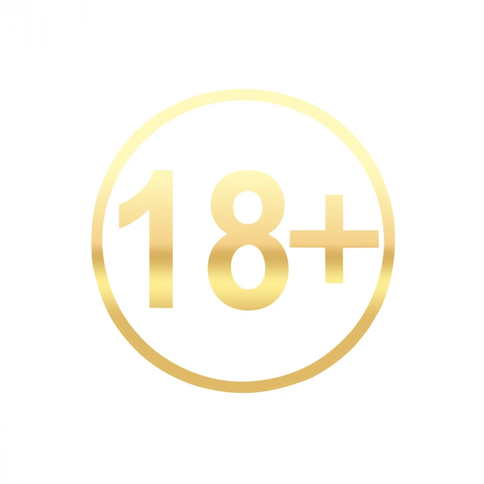 18+ Araba Stickeri 17x17 Cm Gold