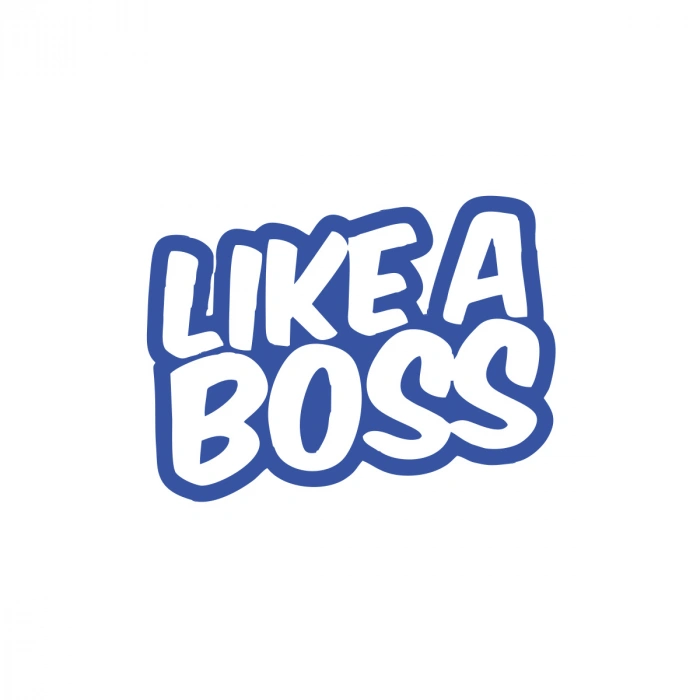 Like a Boss Araba Stickeri 17x17 Cm Mavi