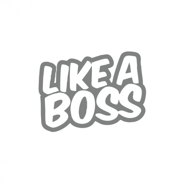 Like a Boss Araba Stickeri 17x17 Cm Gri