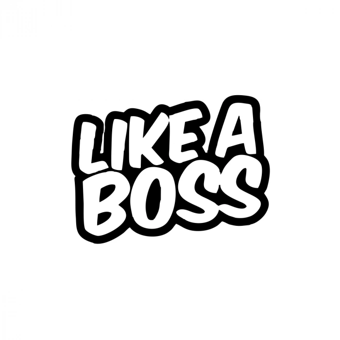 Like a Boss Araba Stickeri 17x17 Cm Siyah