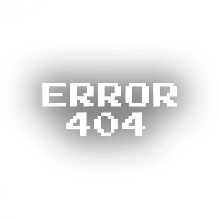 Error 404 Araba Stickeri 17x17 Cm Beyaz