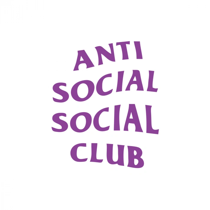 Anti Social Club Araba Sticker 17x17 Cm Mor