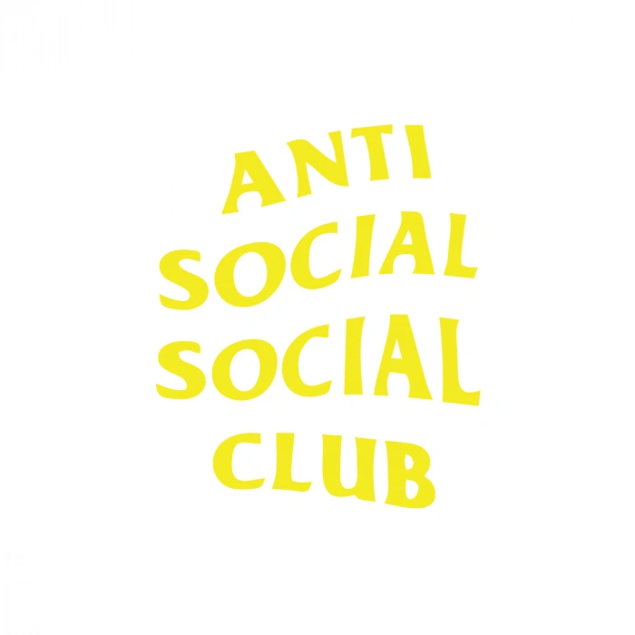 Anti Social Club Araba Sticker 17x17 Cm Sarı