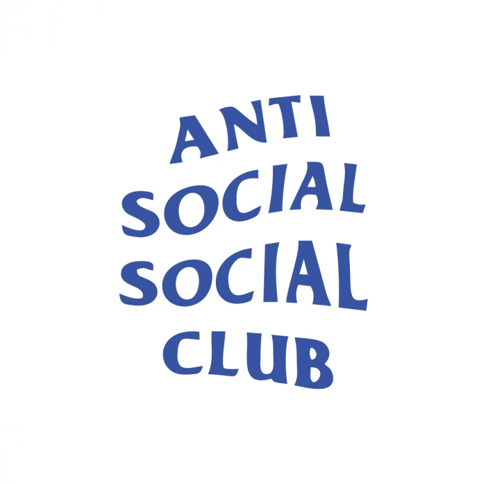 Anti Social Club Araba Sticker 17x17 Cm Mavi