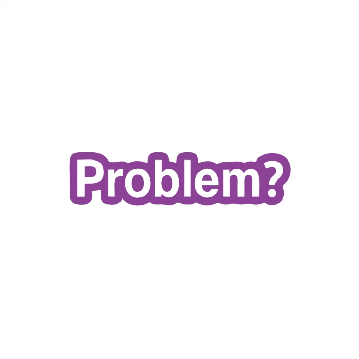 Problem? Araba Sticker 17x17 Cm Mor