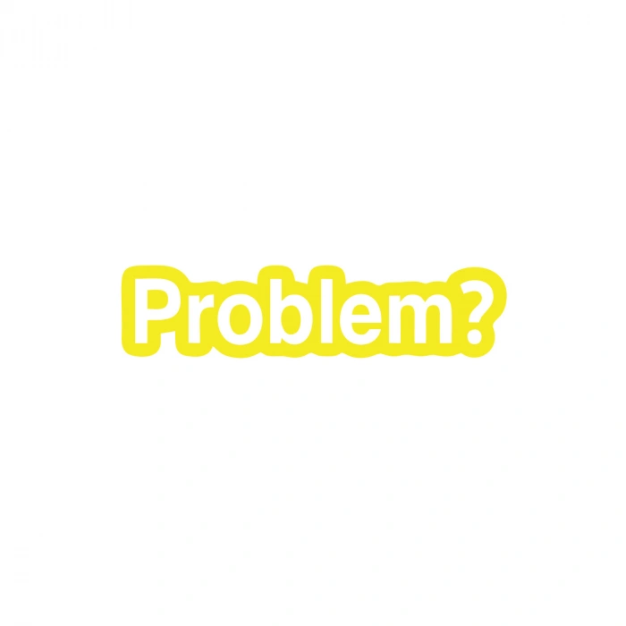 Problem? Araba Sticker 17x17 Cm Sarı