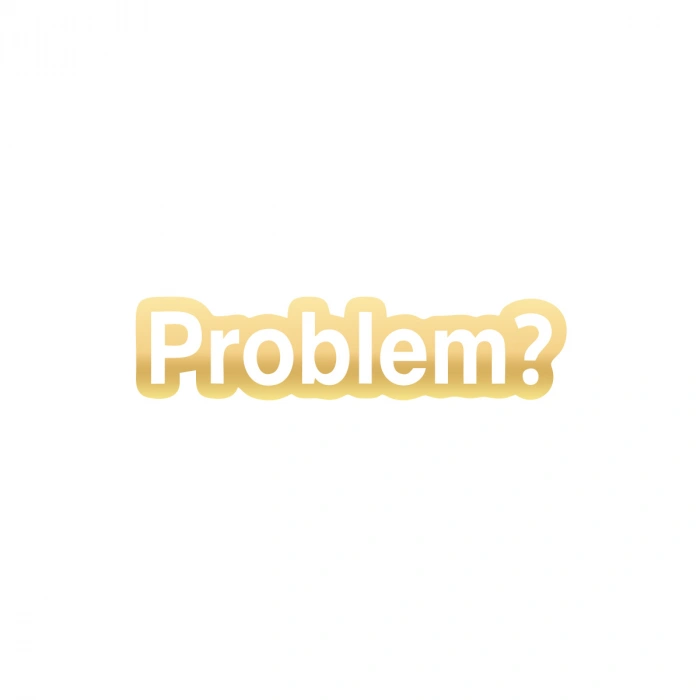 Problem? Araba Sticker 17x17 Cm Gold