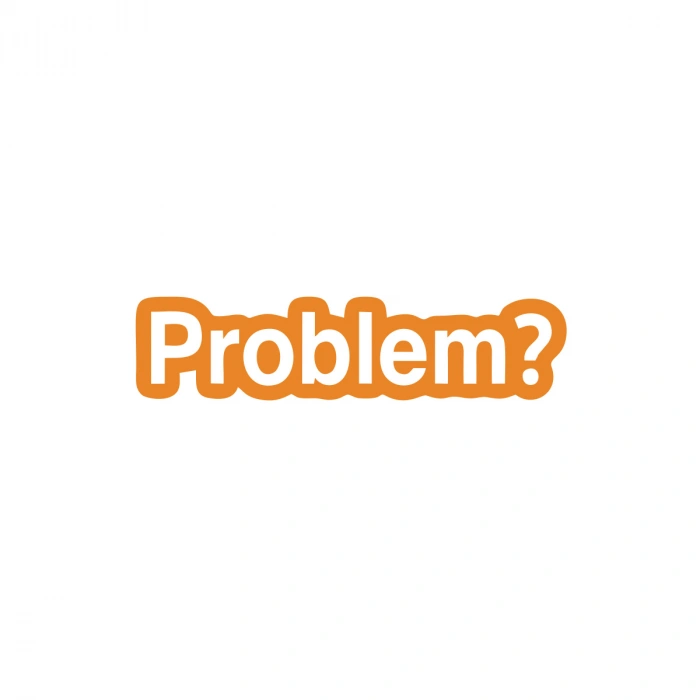Problem? Araba Sticker 17x17 Cm Turuncu