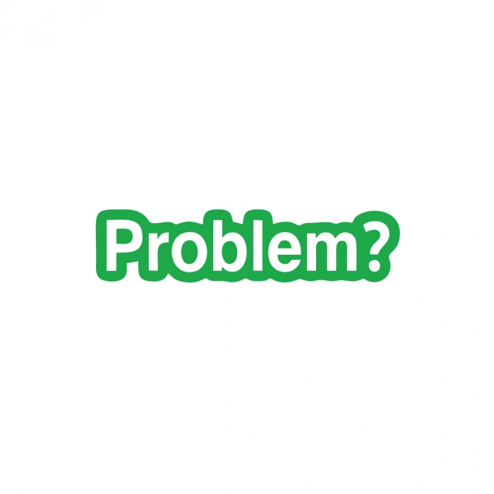 Problem? Araba Sticker 17x17 Cm Yeşil